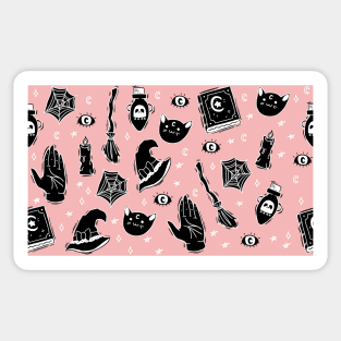 Witchy on Pastel Pink Sticker